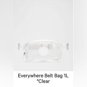 Lululemon Clear White Belt Bag